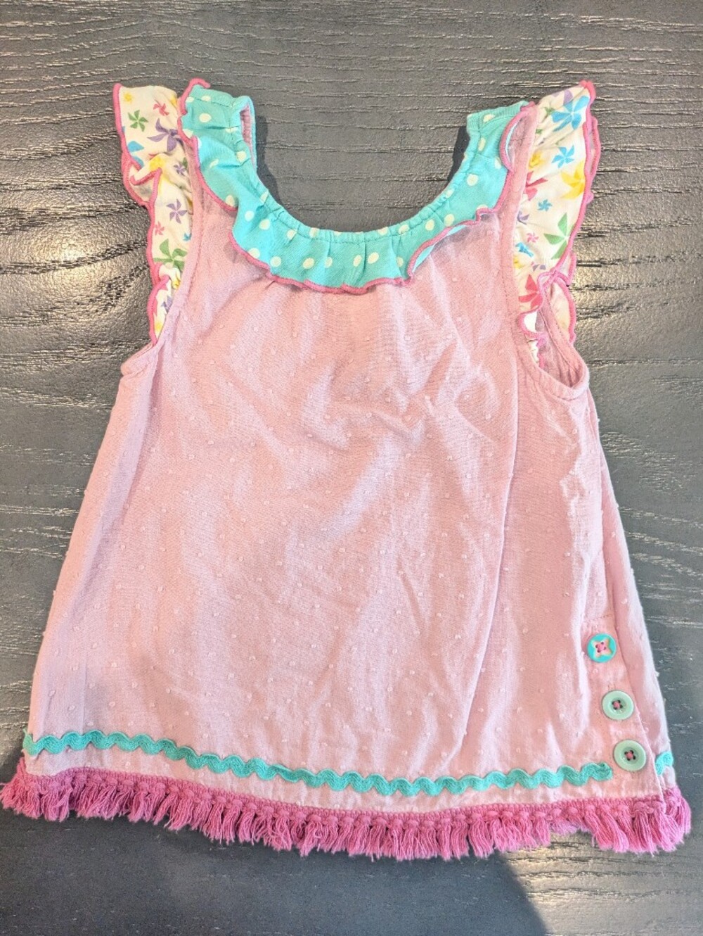 EUC Matilda Jane Tunic Top, 100% Cotton Body, 18-24 mo